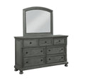 Jackson Modern Style 7 Drawer Dresser Made With Wood & Rustic Gray Finish Gray Gray Bedroom Contemporary,Traditional Solid Wood Mdf Wood