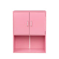 Wall Mounted Barber Shampoo Station Storage Cabinet Salon Beauty Spa Equipment For Barber Salon Shop Pink Mdf