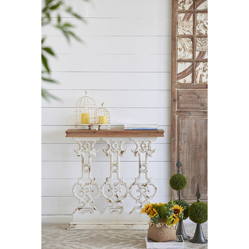 S 2 Stella Decorative Birdcages With Bird Finial Cream Iron