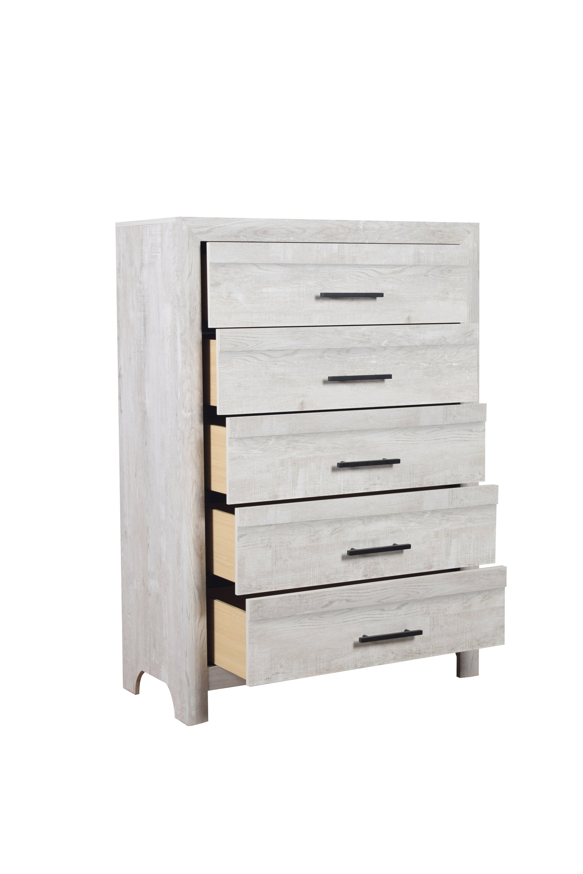 Denver Modern Style 5 Drawer Chest Made With Wood In Gray Gray Bedroom Modern Wood