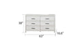 Denver Modern Style 6 Drawer Dresser Made With Wood In Gray Gray Bedroom Contemporary,Modern Solid Wood Mdf Wood