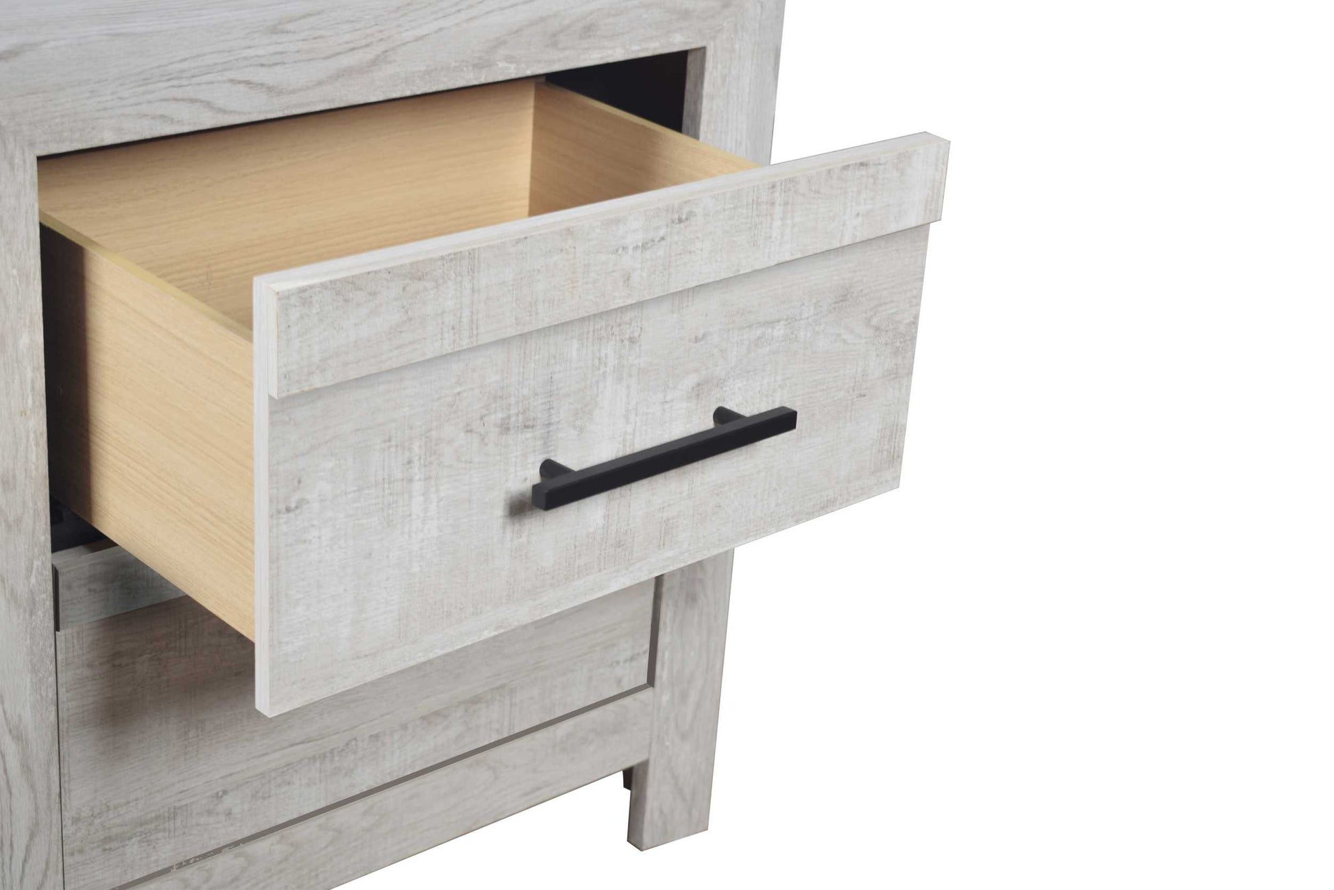 Denver Modern Style 2 Drawer Nightstand Made With Wood In Gray Gray 2 Drawers Bedroom Bedside Cabinet Contemporary,Modern Solid Wood Mdf Wood