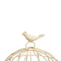 S 2 Stella Decorative Birdcages With Bird Finial Cream Iron