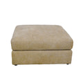 Hampshire Unbleached Linen Modular 7 Piece Sectional Beige Wood Linen