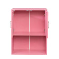 Wall Mounted Barber Shampoo Station Storage Cabinet Salon Beauty Spa Equipment For Barber Salon Shop Pink Mdf