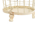 S 2 Stella Decorative Birdcages With Bird Finial Cream Iron