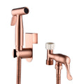 Bidet Sprayer for Toilet, Handheld Cloth Diaper rose gold-metal