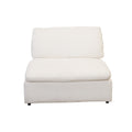 Harper Luxe White Sectional 6 Seat Configuration White Wood Linen 6 Seat