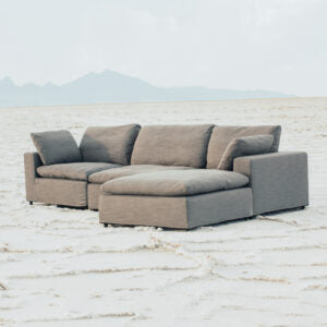 Harper Luxe Grey Sectional 7 Seat Configuration Grey Wood Linen