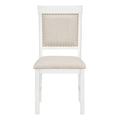 5 Piece Retro Functional Dining Set, 1 Extendable Table With A 16 Inch Leaf And 4 Upholstered Chairs For Dining Room And Kitchen Antique White Antique White Solid Wood