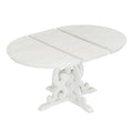 5 Piece Retro Functional Dining Set, 1 Extendable Table With A 16 Inch Leaf And 4 Upholstered Chairs For Dining Room And Kitchen Antique White Antique White Solid Wood