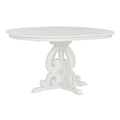 5 Piece Retro Functional Dining Set, 1 Extendable Table With A 16 Inch Leaf And 4 Upholstered Chairs For Dining Room And Kitchen Antique White Antique White Solid Wood