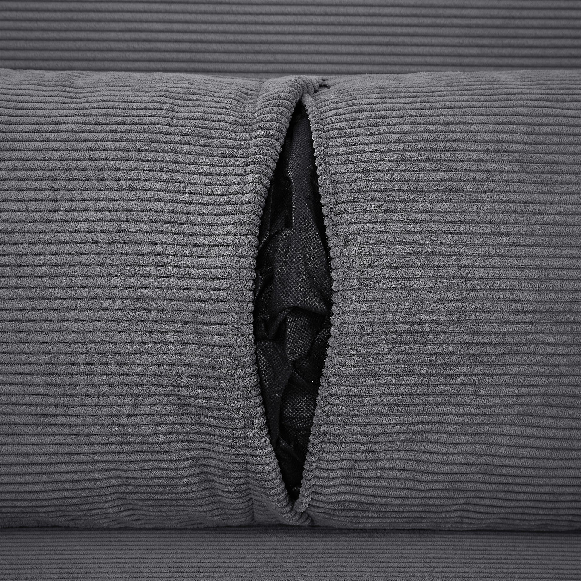 57.48" Pull Out Sofa Bed Convertible Couch 2 Seat Loveseat Sofa Modern Sleeper Sofa With Two Throw Pillows And Usb Ports For Living Room, Dark Grey Old Sku:Wf317760Aar Dark Grey Foam Corduroy 2 Seat