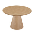 47.24'' Wooden Dining Table Round Dining Table, Hardwood Solids Construction, A Oak Top Suitable For Kitchen, Living Room, Cafe Ash Natural Ash Mdf