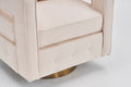 Swivel Barrel Chair For Living Room,360 Degree Swivel Club Modern Accent Single Sofa Chair, Small Leisure Arm Chair For Nursery, Hotel, Bedroom, Office Beige Primary Living Space Modern Linen
