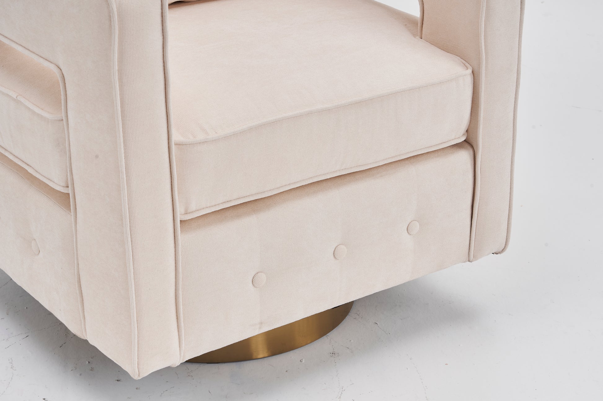 Swivel Barrel Chair For Living Room,360 Degree Swivel Club Modern Accent Single Sofa Chair, Small Leisure Arm Chair For Nursery, Hotel, Bedroom, Office Beige Primary Living Space Modern Linen