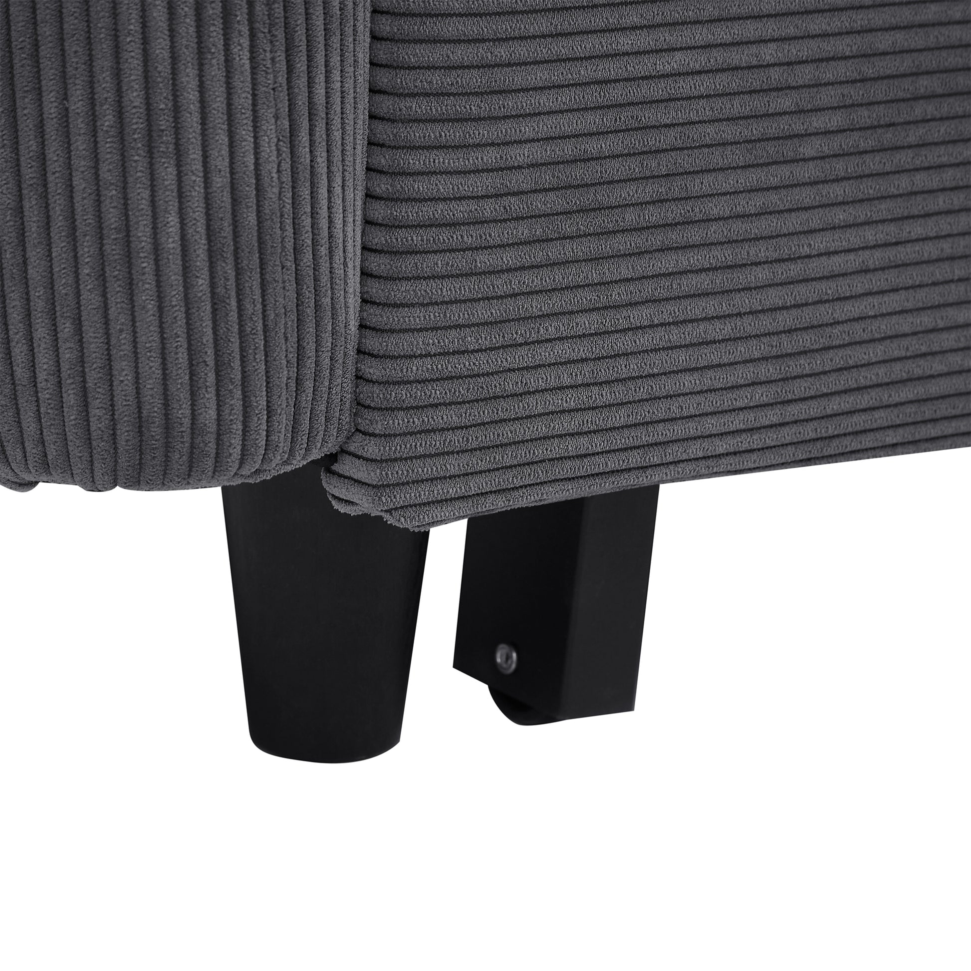 57.48" Pull Out Sofa Bed Convertible Couch 2 Seat Loveseat Sofa Modern Sleeper Sofa With Two Throw Pillows And Usb Ports For Living Room, Dark Grey Old Sku:Wf317760Aar Dark Grey Foam Corduroy 2 Seat