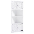 Tall Bathroom Storage Cabinet, Corner Cabinet with white-mdf