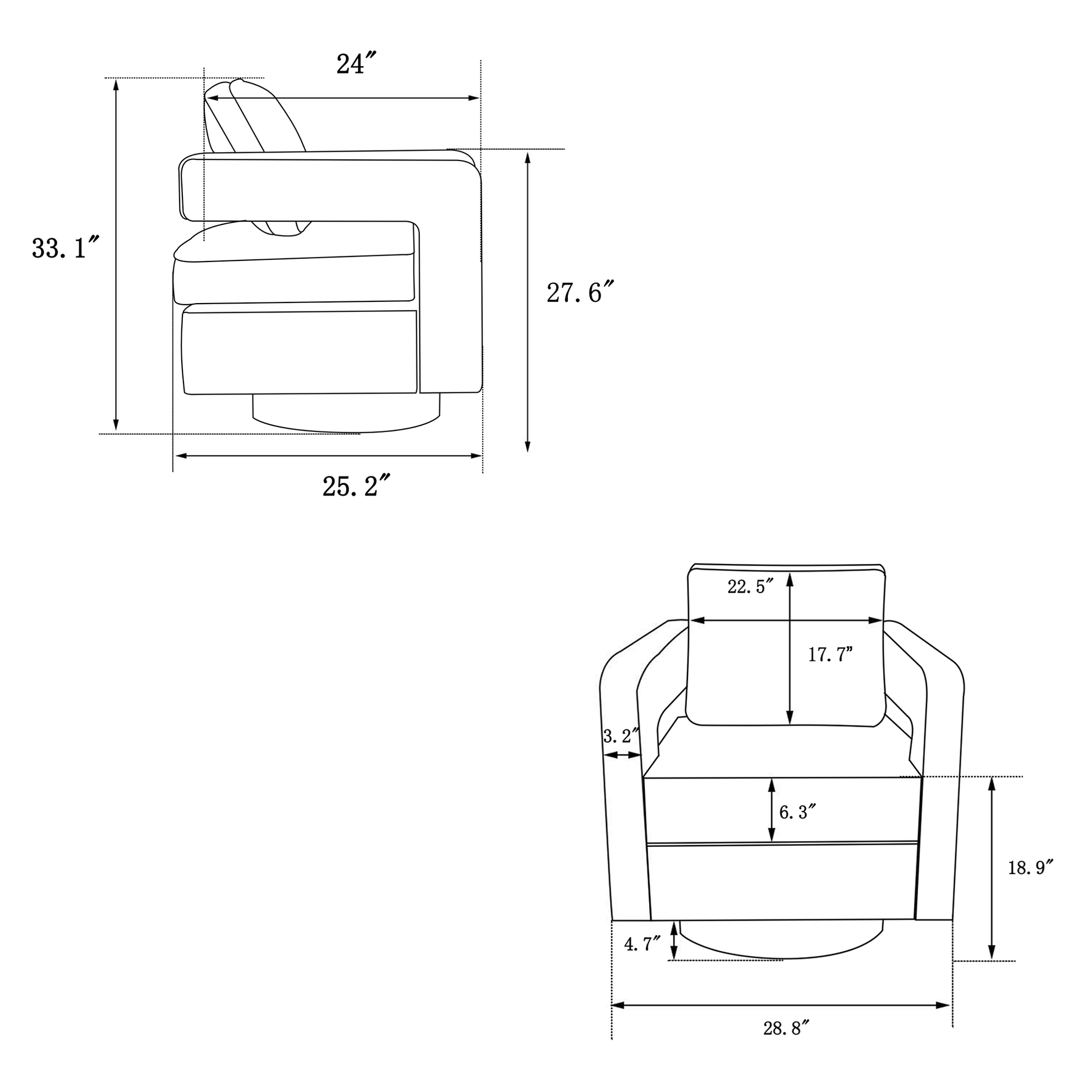 Swivel Barrel Chair For Living Room,360 Degree Swivel Club Modern Accent Single Sofa Chair, Small Leisure Arm Chair For Nursery, Hotel, Bedroom, Office Grey Primary Living Space Modern Faux Fur