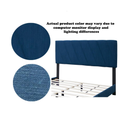 Blue Queen Adjustable Upholstered Bed Modern Minimalist Top Styles Box Spring Not Required Queen Blue Wood Espresso Bedroom Contemporary,Minimalist,Modern,Shabby Chic Rubberwood Adjustable Bedbase Fiber Foam And Polyester Fiber Pad Linen Upholstered