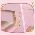 Modern Classic Desk, Children'S Desk, Solid Wood Desk, Bedroom Boy And Girl Family Desk And Chair Set, Compact, Multi Space Available, Multi Color Optional, Multi Storage Space, Color: Pink Pink Light Brown Desk And Chair Set Study Classic Pine