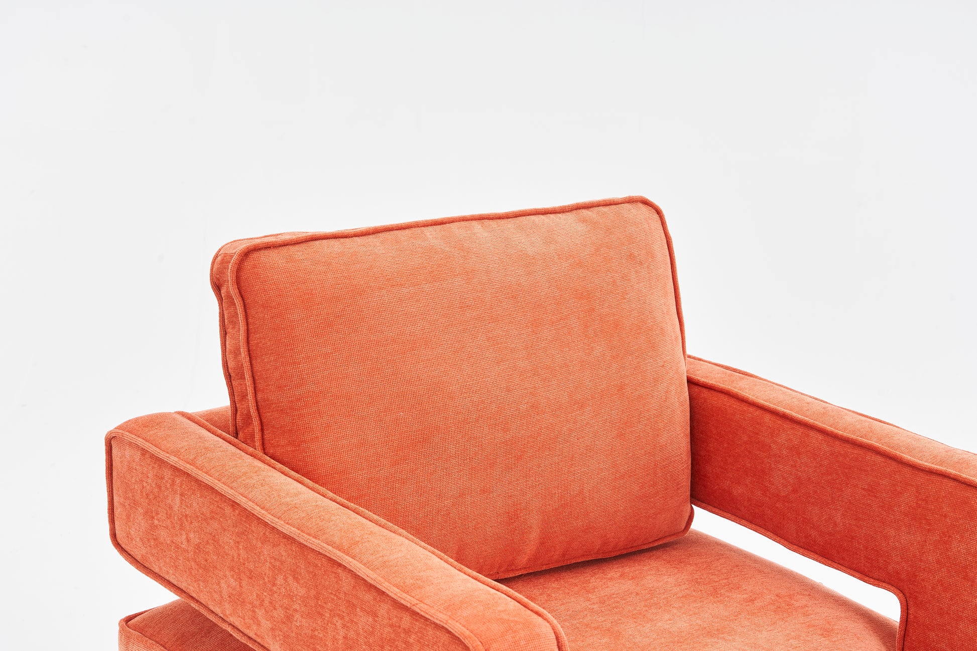 Swivel Barrel Chair For Living Room,360 Degree Swivel Club Modern Accent Single Sofa Chair, Small Leisure Arm Chair For Nursery, Hotel, Bedroom, Office Orange Primary Living Space Modern Linen