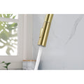 Kitchen Faucet With Pull Down Sprayer Brushed Gold Stainless Steel