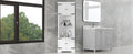 Tall Bathroom Storage Cabinet, Corner Cabinet with white-mdf