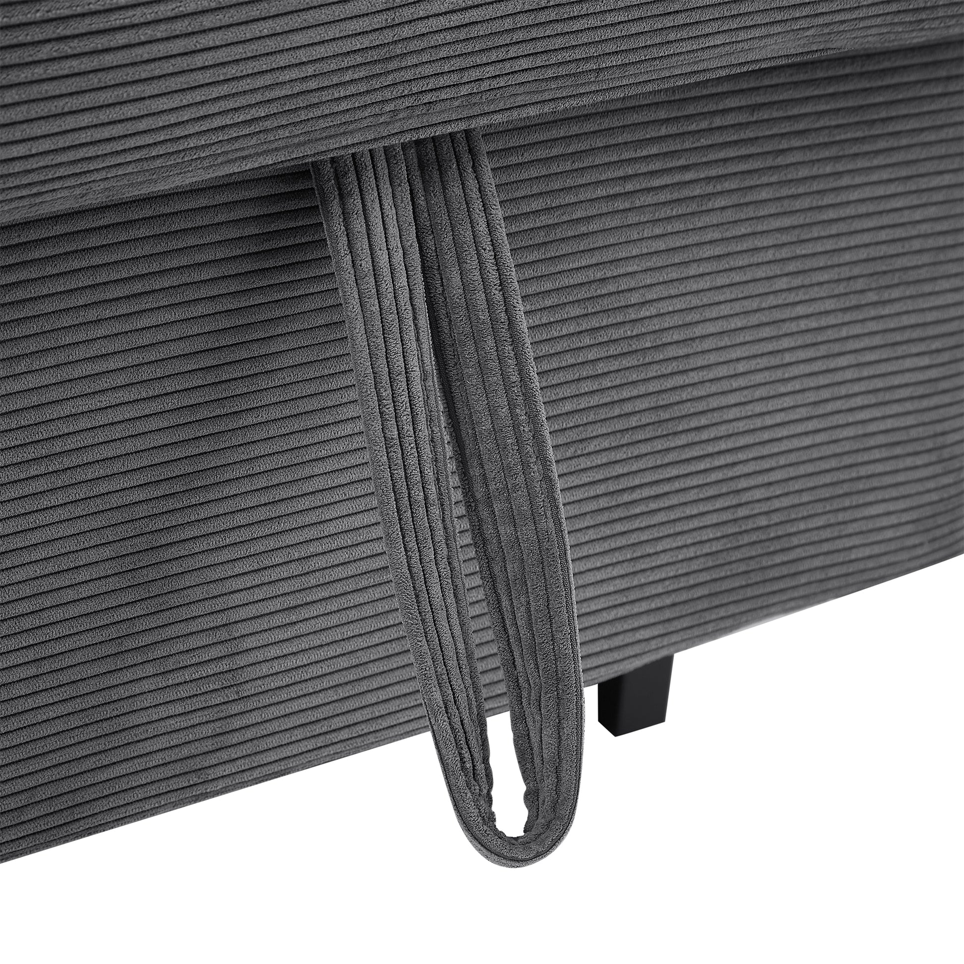 57.48" Pull Out Sofa Bed Convertible Couch 2 Seat Loveseat Sofa Modern Sleeper Sofa With Two Throw Pillows And Usb Ports For Living Room, Dark Grey Old Sku:Wf317760Aar Dark Grey Foam Corduroy 2 Seat