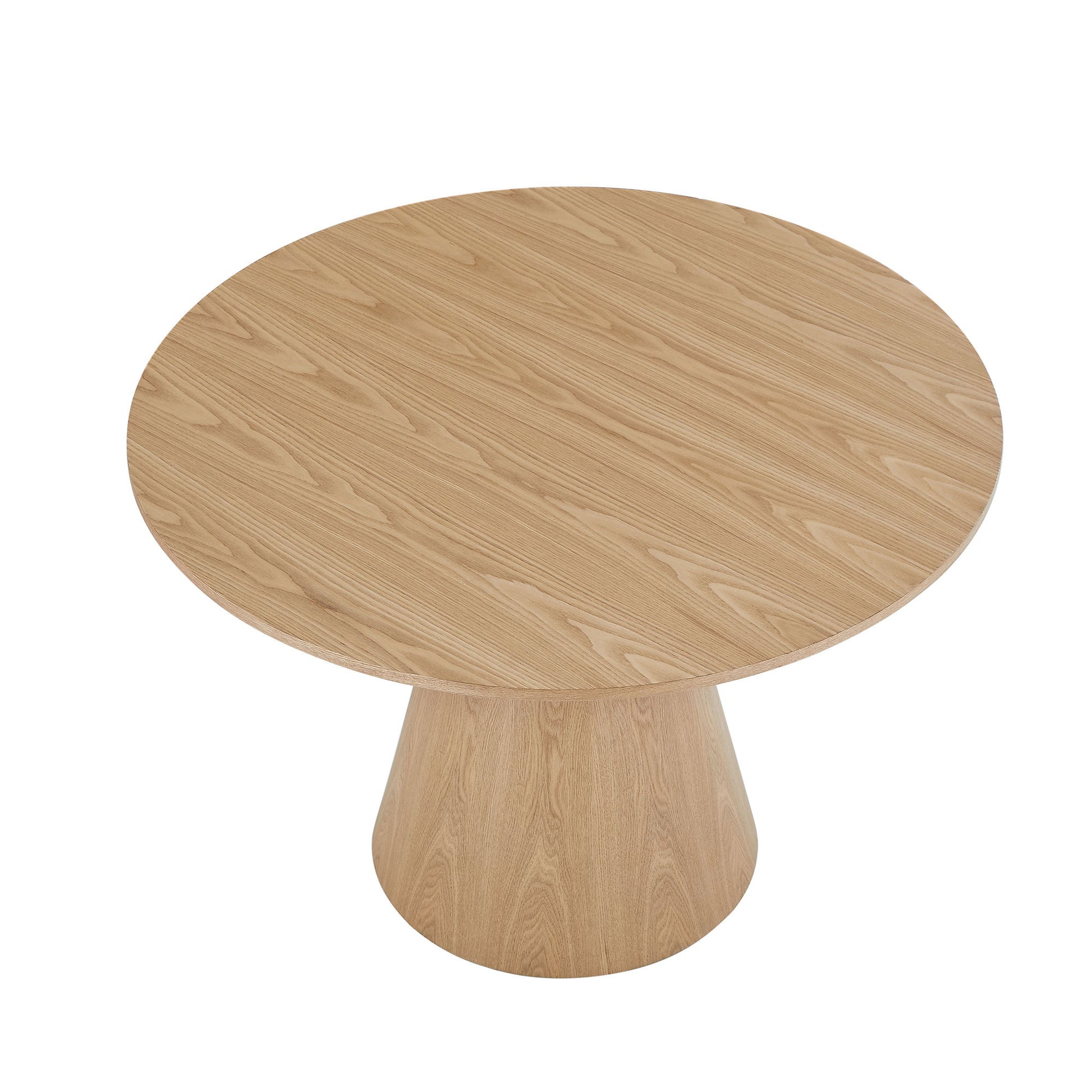 47.24'' Wooden Dining Table Round Dining Table, Hardwood Solids Construction, A Oak Top Suitable For Kitchen, Living Room, Cafe Ash Natural Ash Mdf