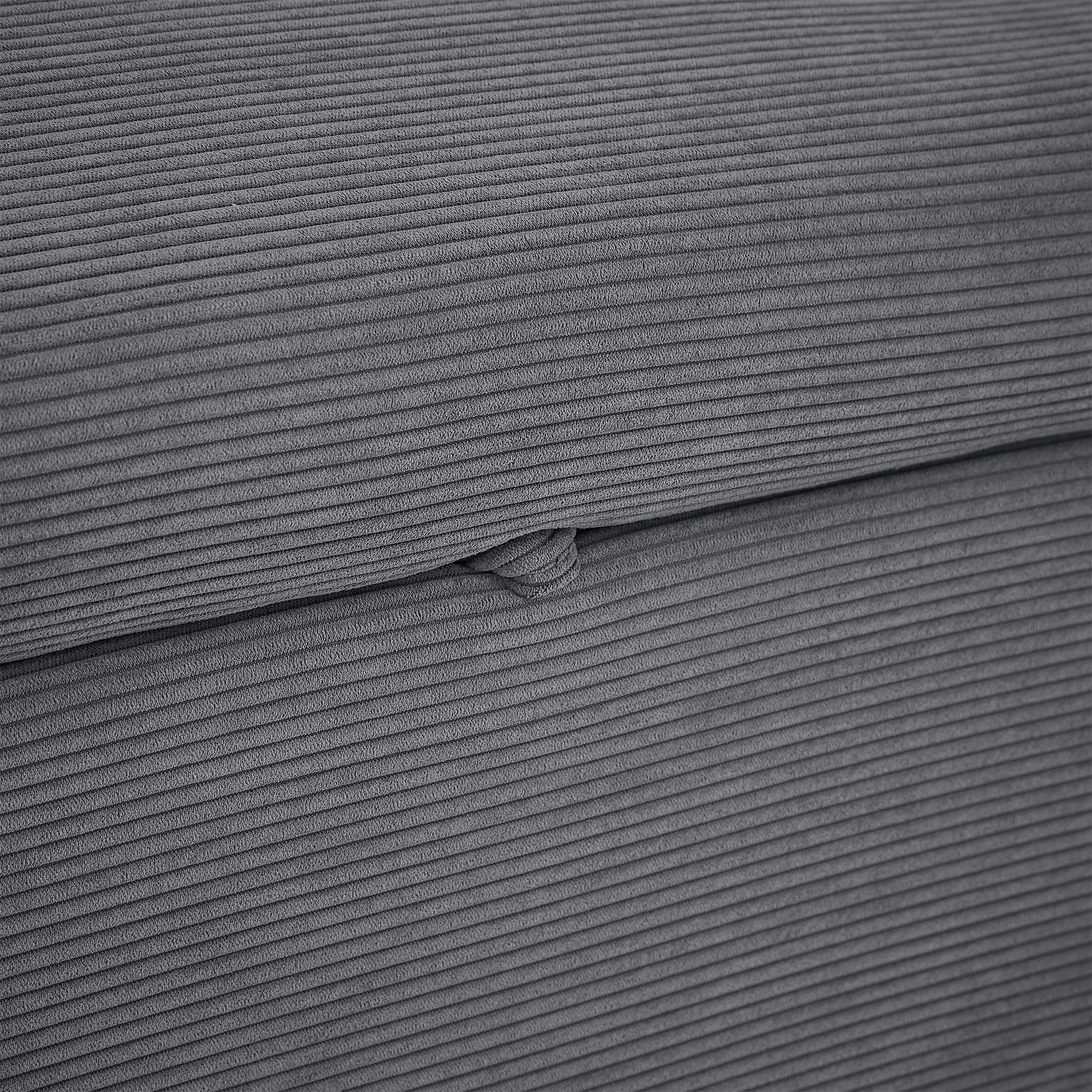 57.48" Pull Out Sofa Bed Convertible Couch 2 Seat Loveseat Sofa Modern Sleeper Sofa With Two Throw Pillows And Usb Ports For Living Room, Dark Grey Dark Grey Foam Corduroy