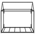 Metal House Shape Platform Bed, Twin Black Metal
