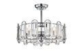 Dia 26 Inch Crystal Chandelier Ceiling Fan Vintage Fandelier Flush Mounted Invisible For Bedroom Dining Room Living Room Kitchen Farmhouse Entry, Chrome Chrome American Design,American Traditional,Retro,Traditional,Vintage Crystal Iron