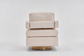 Swivel Barrel Chair For Living Room,360 Degree Swivel Club Modern Accent Single Sofa Chair, Small Leisure Arm Chair For Nursery, Hotel, Bedroom, Office Beige Primary Living Space Modern Linen
