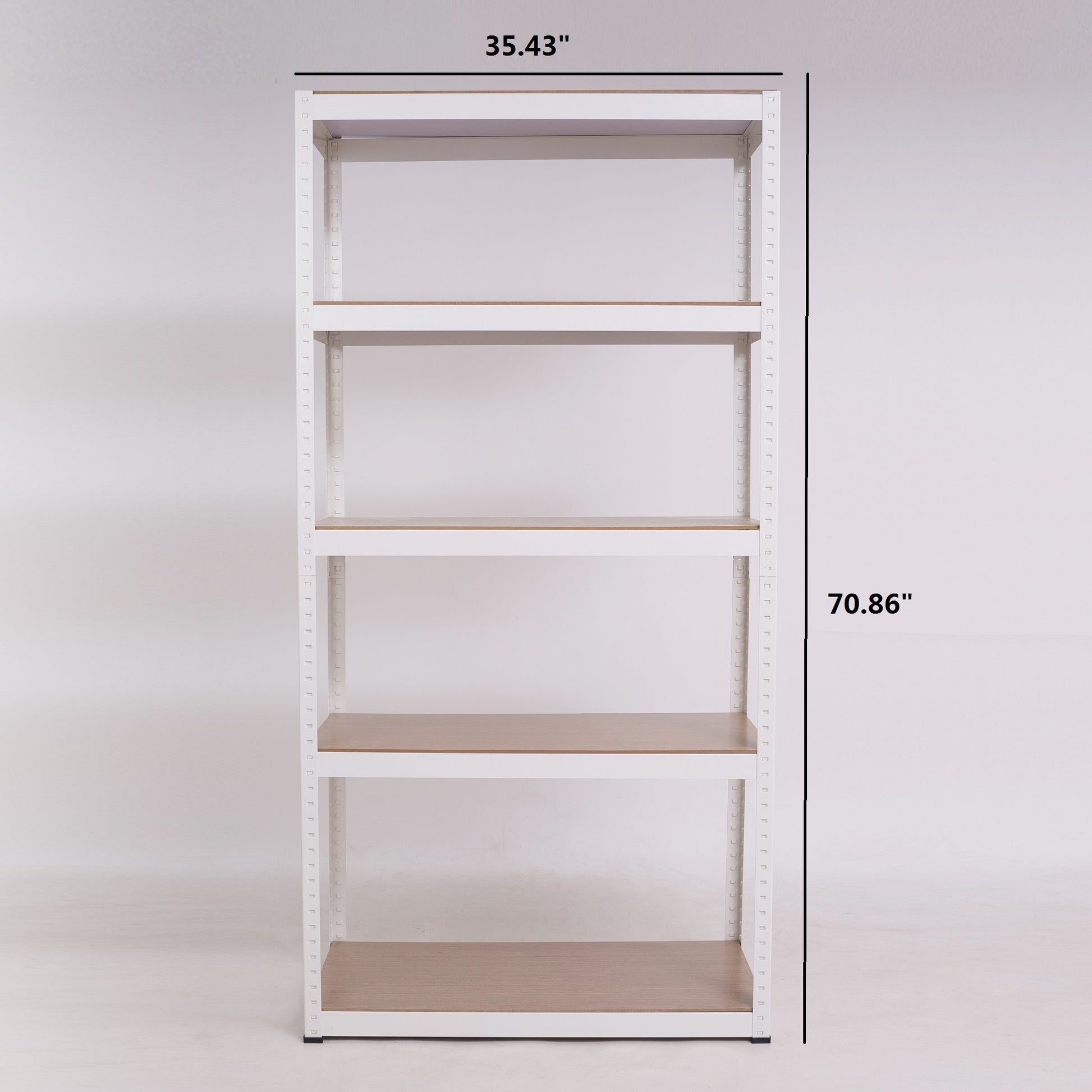 Storage Shelves 5 Tier Adjustable Garage Storage Shelving, Heavy Duty Metal Storage Utility Rack Shelf Unit For Warehouse Pantry Closet Kitchen, 23.6" X 15.7" X 47.2", White White Steel