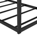 Metal House Shape Platform Bed, Twin Black Metal
