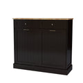 Two Drawers And Two Compartment Tilt Out Trash Cabinet Kitchen Trash Cabinet Black Black Mdf