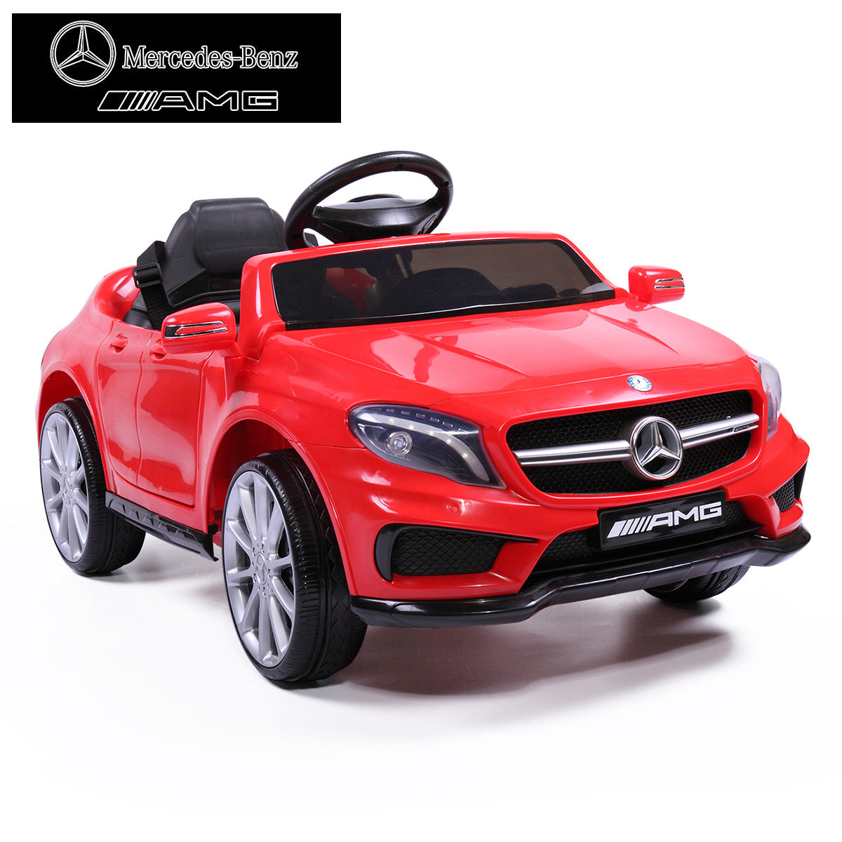 6V Licensed Mercedes Benz Amg Electric Vehicle, Kid Ride On Car With Parental Remote Control ,Mp3 Player Headlights Opening Doors For Children 3 8, Red Red Polypropylene