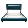 Green Adjustable Queen Size Upholstered Bed Frame Velvet Fabric Laminated Bed Frame Box Spring Not Required Queen Green Wood Espresso Bedroom Minimalist,Retro Rubberwood Adjustable Bedbase Fiber Foam And Polyester Fiber Pad Velvet Upholstered