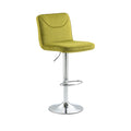 Coolmore Bar Stools With Back And Footrest Counter Height Dining Chairs 2Pc Set,360 Velvet Swivel Bar Stools Set Of 2, Adjustable Counter Height Bar Chairs Olive Velvet Olive Foam Velvet