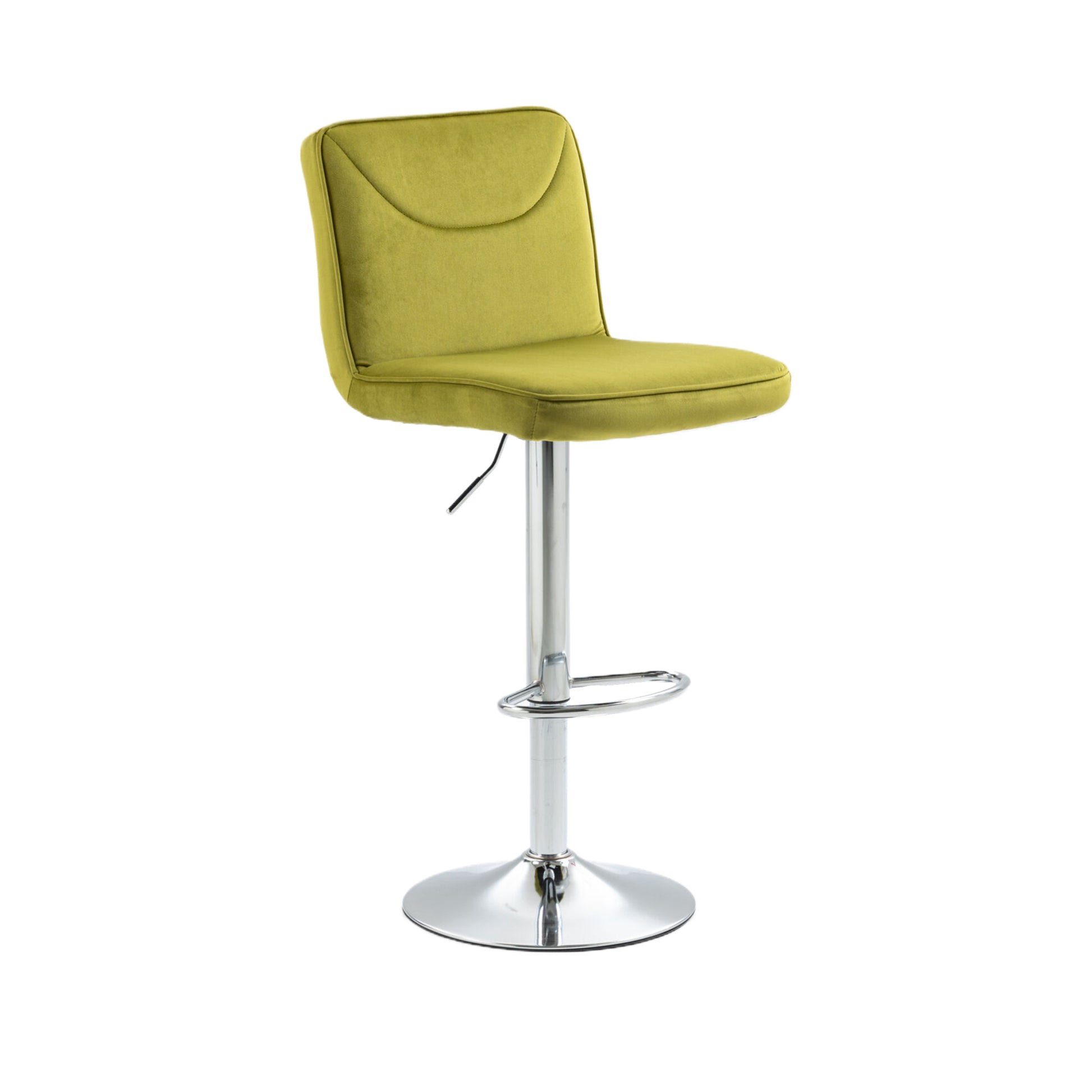 Coolmore Bar Stools With Back And Footrest Counter Height Dining Chairs 2Pc Set,360 Velvet Swivel Bar Stools Set Of 2, Adjustable Counter Height Bar Chairs Olive Velvet Olive Foam Velvet