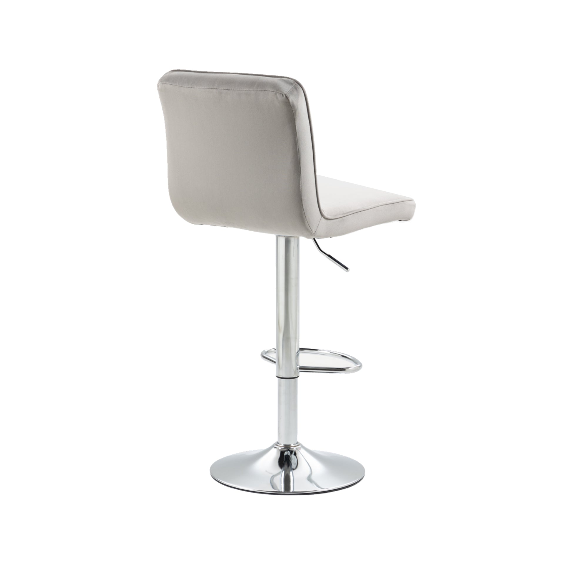 Coolmore Bar Stools With Back And Footrest Counter Height Dining Chairs 2Pc Set,360 Velvet Swivel Bar Stools Set Of 2, Adjustable Counter Height Bar Chairs Gray Velvet Gray Primary Living Space Foam Velvet