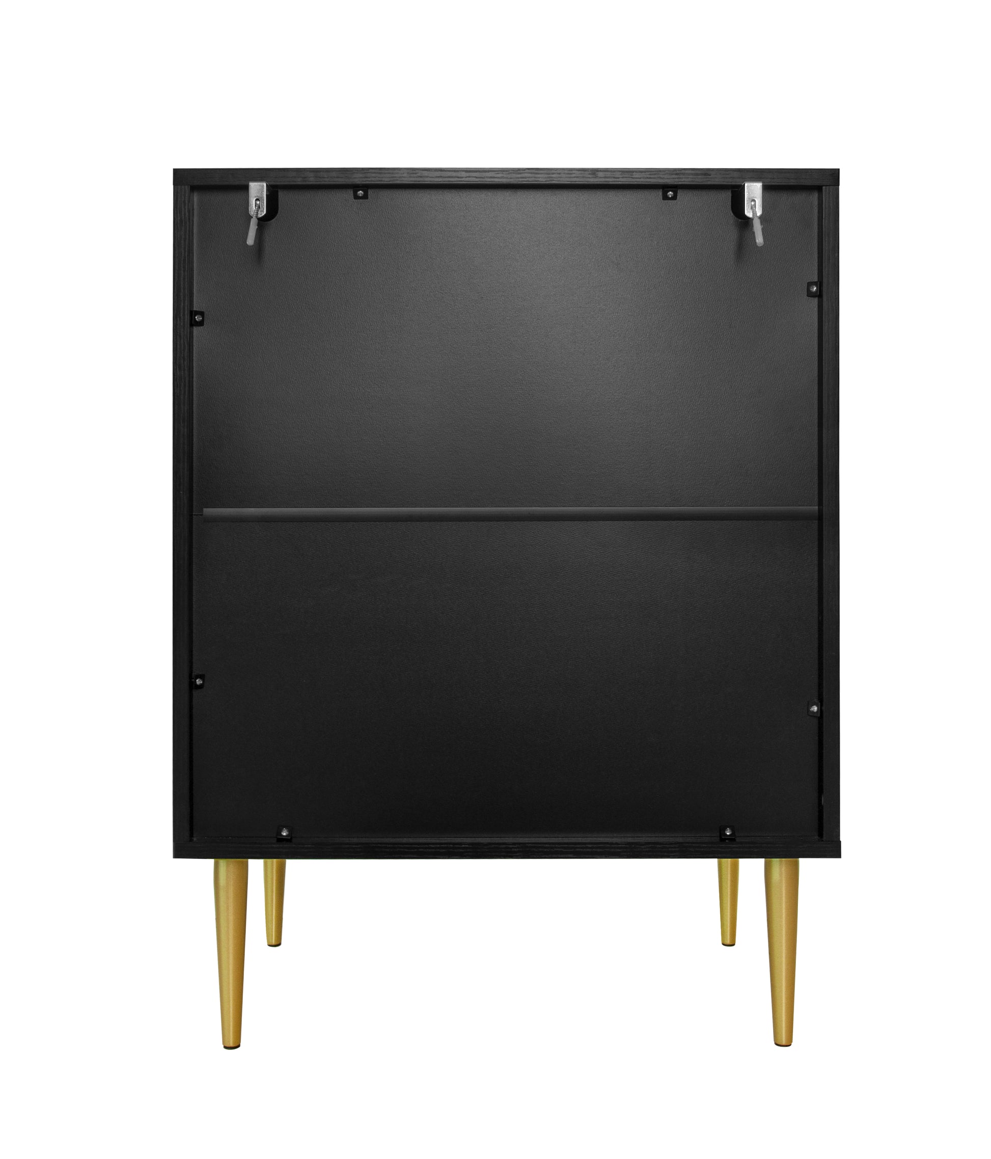 3 Drawer Cabinet, Accent Storage Cabinet, Suitable For Bedroom, Living Room, Study Black Particle Board