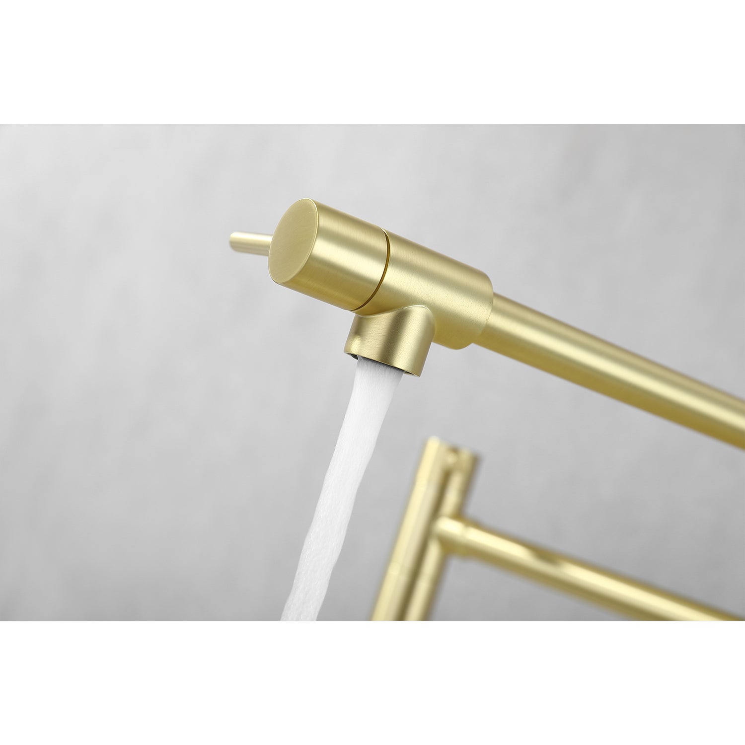 Pot Filler Faucet With Extension Shank Brushed Gold Brass