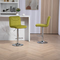 Coolmore Bar Stools With Back And Footrest Counter Height Dining Chairs 2Pc Set,360 Velvet Swivel Bar Stools Set Of 2, Adjustable Counter Height Bar Chairs Olive Velvet Olive Foam Velvet