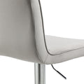 Coolmore Bar Stools With Back And Footrest Counter Height Dining Chairs 2Pc Set,360 Velvet Swivel Bar Stools Set Of 2, Adjustable Counter Height Bar Chairs Gray Velvet Gray Primary Living Space Foam Velvet
