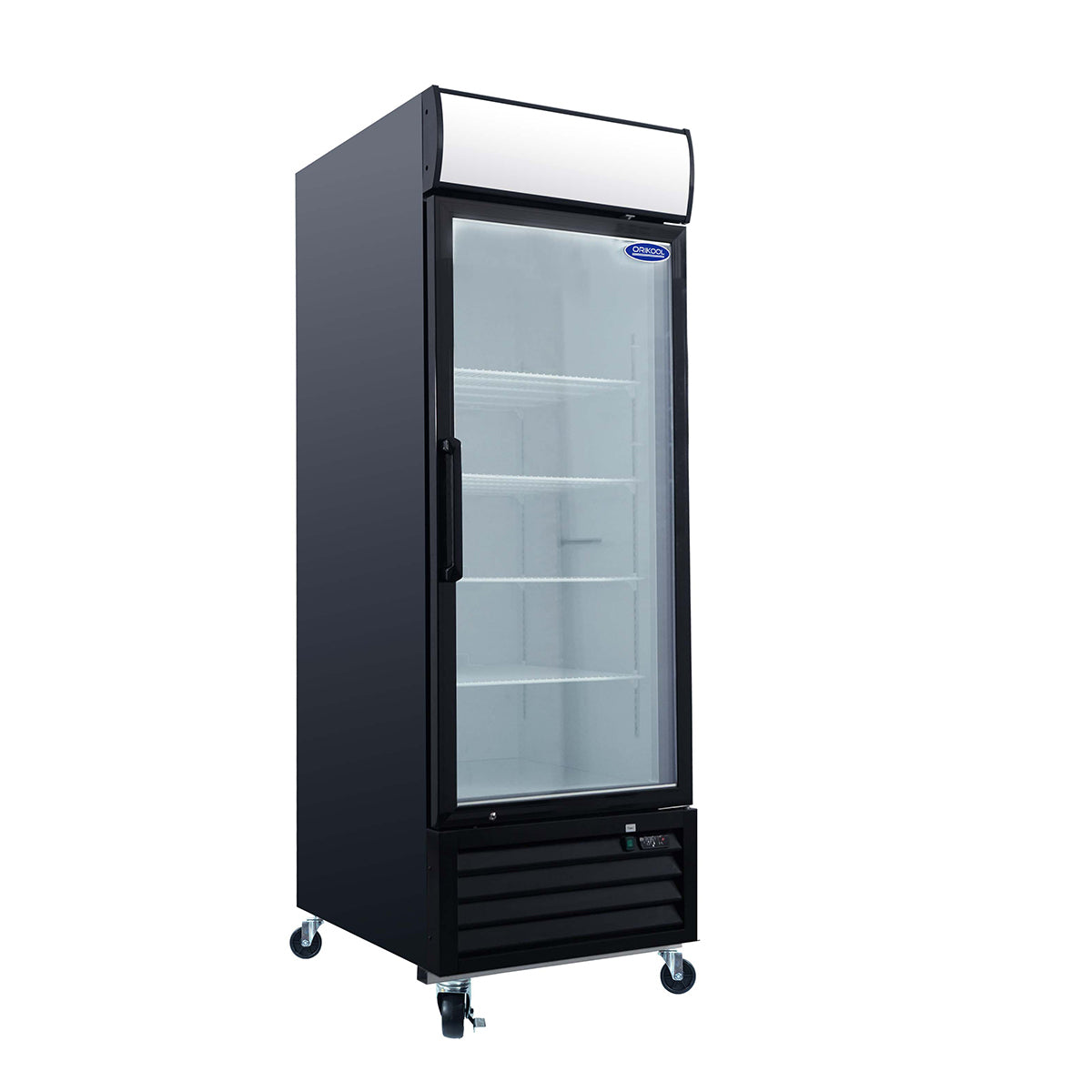 ORIKOOL Glass Door Merchandiser Refrigerator 19.3 black-steel