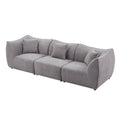 111 Inch Sofa, Comfy Sofa Couch With Deep Seats Modern Sofa 3 Seater Sofa, Couch For Living Room Apartment Lounge Grey Gray Teddy