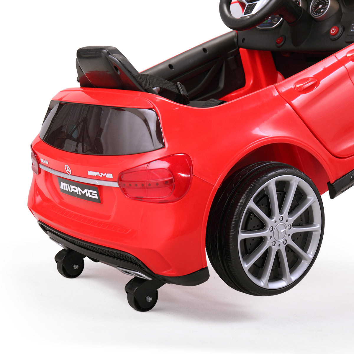 6V Licensed Mercedes Benz Amg Electric Vehicle, Kid Ride On Car With Parental Remote Control ,Mp3 Player Headlights Opening Doors For Children 3 8, Red Red Polypropylene
