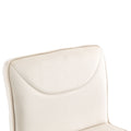 Coolmore Bar Stools With Back And Footrest Counter Height Dining Chairs 2Pc Set,360 Velvet Swivel Bar Stools Set Of 2, Adjustable Counter Height Bar Chairs Ivory Velvet Ivory Foam Velvet